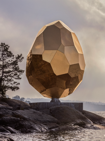 Skulpturen Solar Egg av Bigert & Bergström