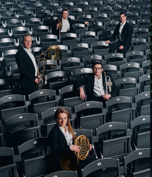 Medlemmarna i gruppen Stockholm Chamber Brass
