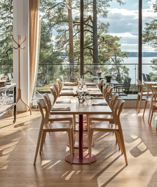 Restaurangvy över Artipelag Restaurang.
